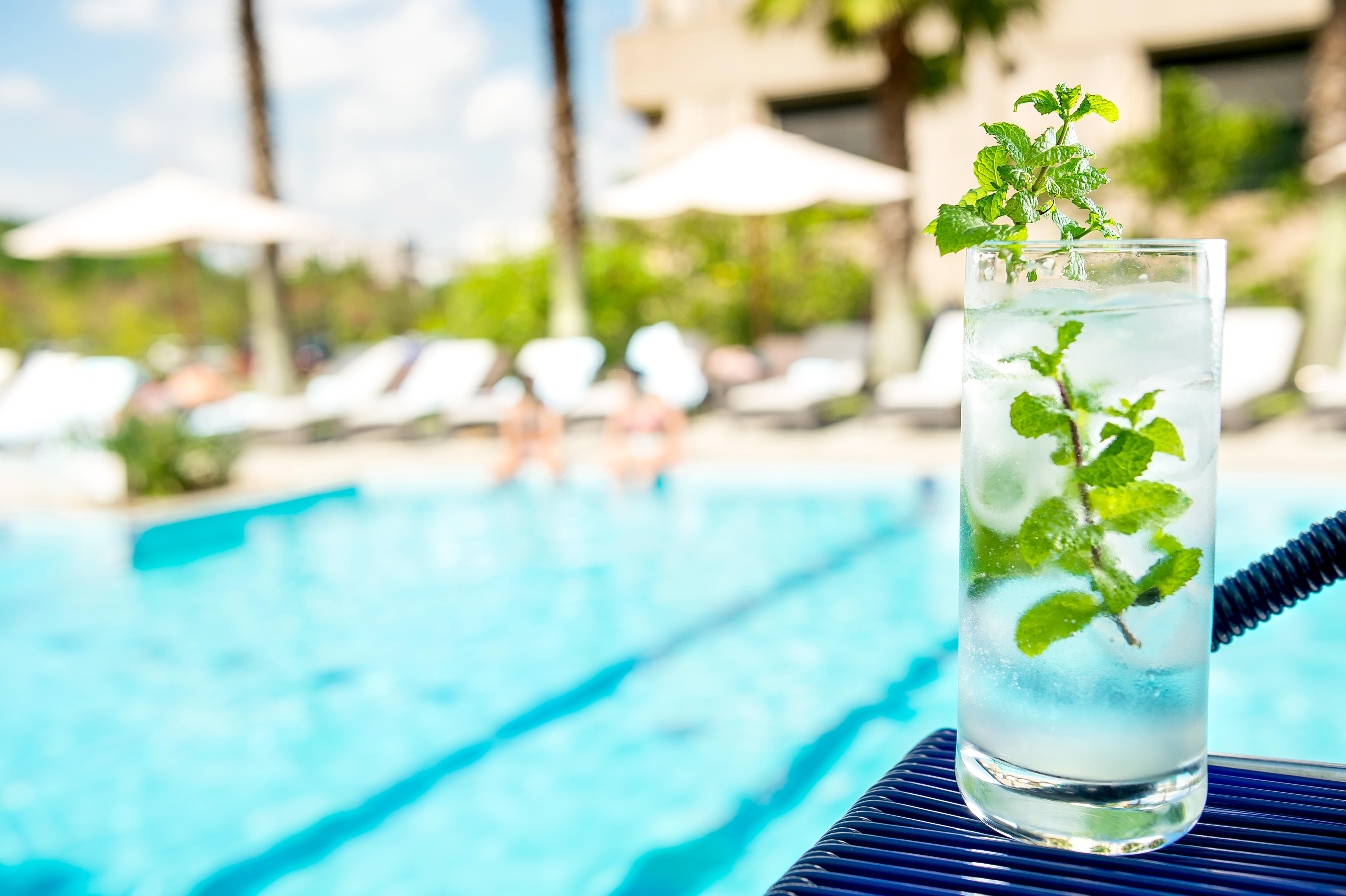 Pullman Sao Paulo Guarulhos Airport Hotel Kültér fotó A glass of water with mint leaves
